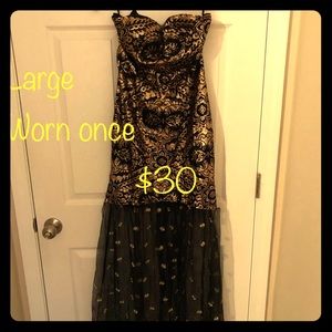 Black and gold dress! Long